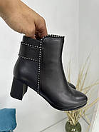 Жіночі черевики Battine B0422 шкіряні на середньому підборі 36, фото 9