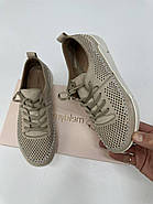 Кросівки жіночі Meldymoor 228-beige шкіряні з перфорацією 36, фото 6
