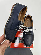 Мокасини жіночі Pabeste IB1020-03-navi шкіряні сині з перфорацією 37, фото 4