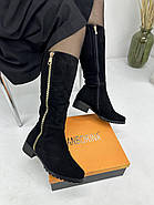 Чоботи жіночі зимові Sanborina M1429 замшеві на низьких підборах 36, фото 2