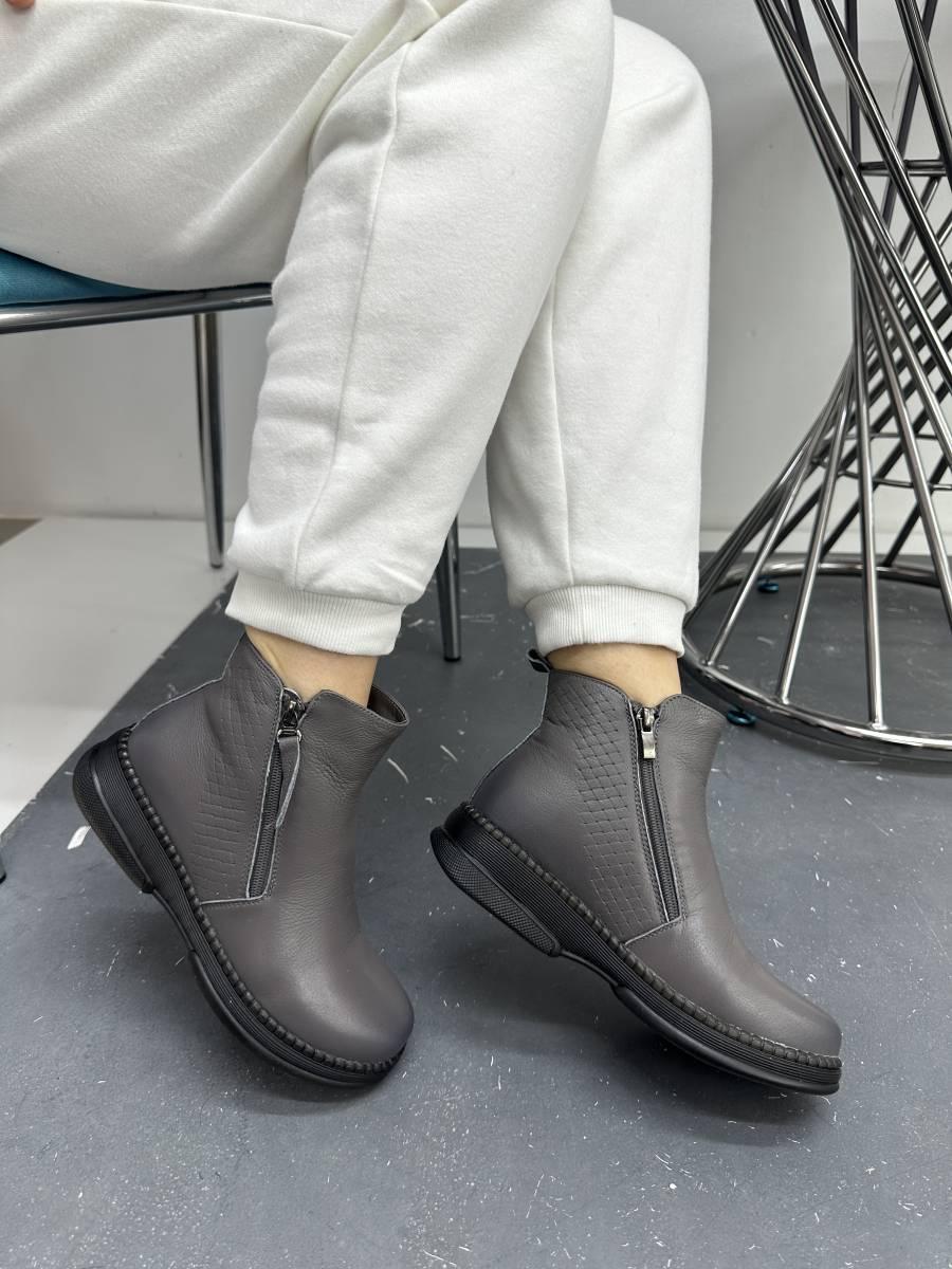 Черевики жіночі MeegoComfort 226160-1-GRAY сірі на низькому ходу 36
