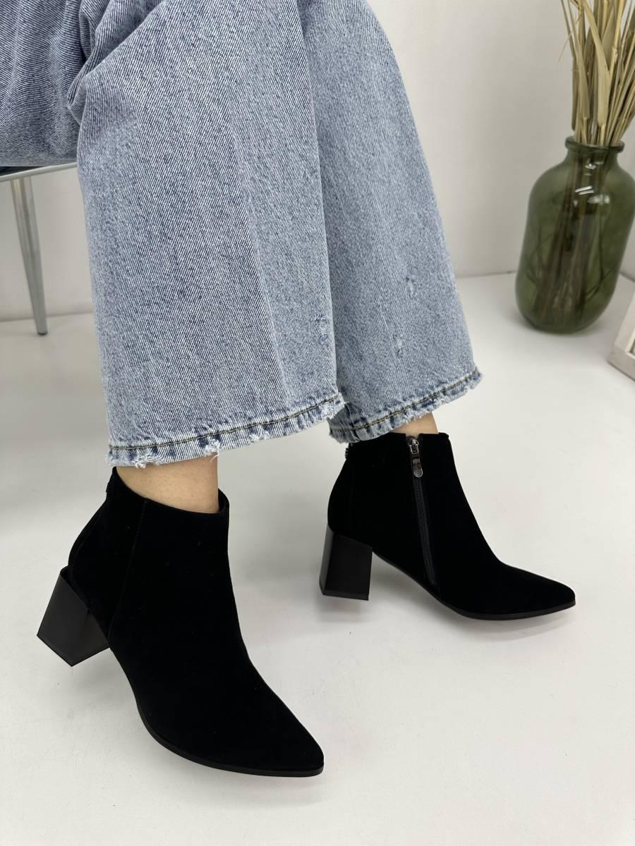 Ботильйони жіночі BATTINE B4089-Black чорні замшеві 36, фото 1