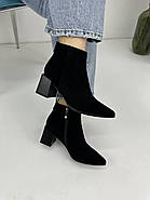 Ботильйони жіночі BATTINE B4089-Black чорні замшеві 36, фото 3