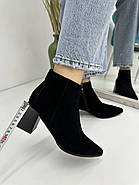 Ботильйони жіночі BATTINE B4089-Black чорні замшеві 36, фото 5