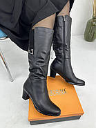 Чоботи жіночі зимові Sanborina M1433 на середньому підборі 36, фото 3