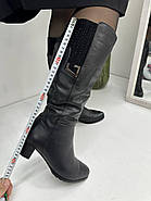 Чоботи жіночі зимові Sanborina M1433 на середньому підборі 36, фото 4