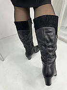 Чоботи жіночі зимові Sanborina M1433 на середньому підборі 36, фото 6