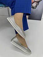 Балетки жіночі Vensi V331(AJ1002-6) шкіряні з прикрасами із дрібних страз 37, фото 2