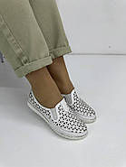 Мокасини білі літні Aras Shoes 19035-BEYAZ 37, фото 3