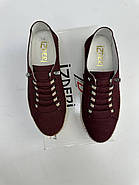 Мокасини жіночі Izderi 0180-bordo бордові шнурок-резинка 37, фото 5