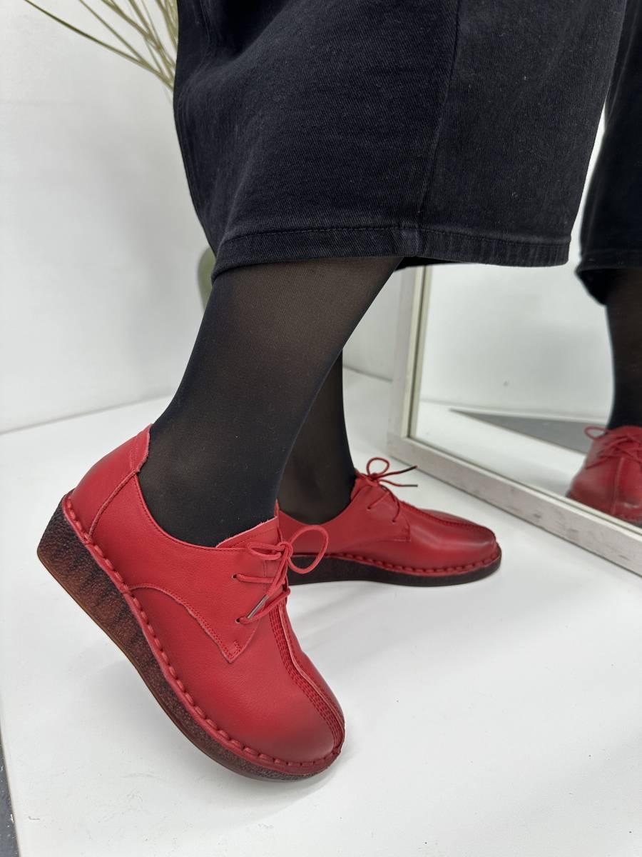 Туфлі жіночі MeegoComfort A2080-bright-red червоні на танкетці 37