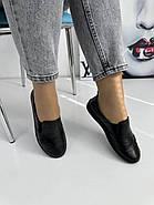 Мокасини жіночі Burc 4035-black шкіряні чорні на низькому ходу 37, фото 2