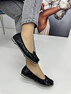 Балетки жіночі Conventini 7(K83-310-A17VH) шкіряні чорні 37, фото 4