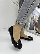 Балетки жіночі Conventini 7(K83-310-A17VH) шкіряні чорні 37, фото 5