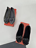 Балетки жіночі Conventini 7(K83-310-A17VH) шкіряні чорні 37, фото 6