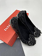 Балетки жіночі Conventini 7(K83-310-A17VH) шкіряні чорні 37, фото 8