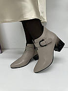 Бежеві жіночі ботильйони Visttaly J7033-657YG-2486 шкіряні 36, фото 3