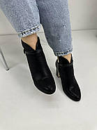 Ботильйони Battine B492 на підборах зі вставками лакової шкіри 36, фото 3