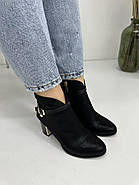 Ботильйони Battine B492 на підборах зі вставками лакової шкіри 36, фото 4