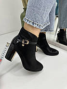 Ботильйони Battine B492 на підборах зі вставками лакової шкіри 36, фото 5