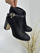 Ботильйони Battine B492 на підборах зі вставками лакової шкіри 36, фото 8