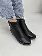 Жіночі черевики Battine B453 у чорній шкірі на танкетці 37, фото 3