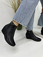 Жіночі черевики Battine B453 у чорній шкірі на танкетці 37, фото 4