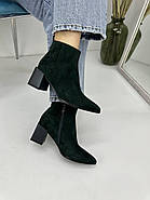 Ботильйони жіночі BATTINE B4089-GREEN зелені замшеві 36, фото 2