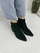 Ботильйони жіночі BATTINE B4089-GREEN зелені замшеві 36, фото 3