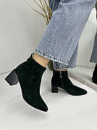 Ботильйони жіночі BATTINE B4089-GREEN зелені замшеві 36, фото 6