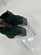 Ботильйони жіночі BATTINE B4089-GREEN зелені замшеві 36, фото 8