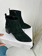 Ботильйони жіночі BATTINE B4089-GREEN зелені замшеві 36, фото 9