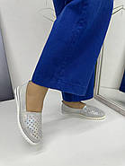Мокасини жіночі Vensi 333 світла шкіра з перфорацією 37, фото 4