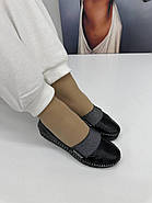 Мокасини жіночі з гумкою на підйомі ArasShoes 721-Siyah 37, фото 3