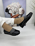 Мокасини жіночі з гумкою на підйомі ArasShoes 721-Siyah 37, фото 4