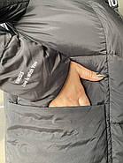 Жіночий пуховик пальто YIMOSIS 1880-001 чорне з капюшоном, фото 8