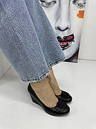 Туфлі жіночі Basyni 28(E03162-D2590) шкіряні на танкетці 37, фото 3