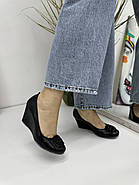 Туфлі жіночі Basyni 28(E03162-D2590) шкіряні на танкетці 37, фото 6