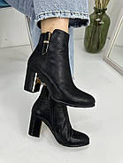 Ботильйони жіночі Battine B493 демісезонні чорні на підборах 37, фото 2