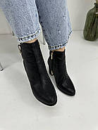 Ботильйони жіночі Battine B493 демісезонні чорні на підборах 37, фото 3