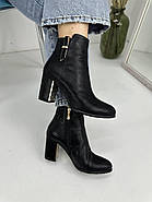 Ботильйони жіночі Battine B493 демісезонні чорні на підборах 37, фото 4