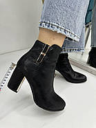 Ботильйони жіночі Battine B493 демісезонні чорні на підборах 37, фото 6