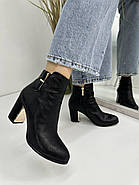 Ботильйони жіночі Battine B493 демісезонні чорні на підборах 37, фото 7