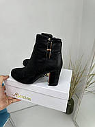 Ботильйони жіночі Battine B493 демісезонні чорні на підборах 37, фото 8