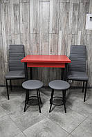 Кухонний комплект стіл розкладний, 2 стільці та 2 табурети