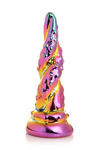 Фентезійний скляний фалоімітатор Creature Cocks Enchanting Rainbow Glass Dildo, 16 см