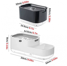 Кухонний мильний диспенсер для посуду з тримачем губки Soap Dispenser Q-4 iC227