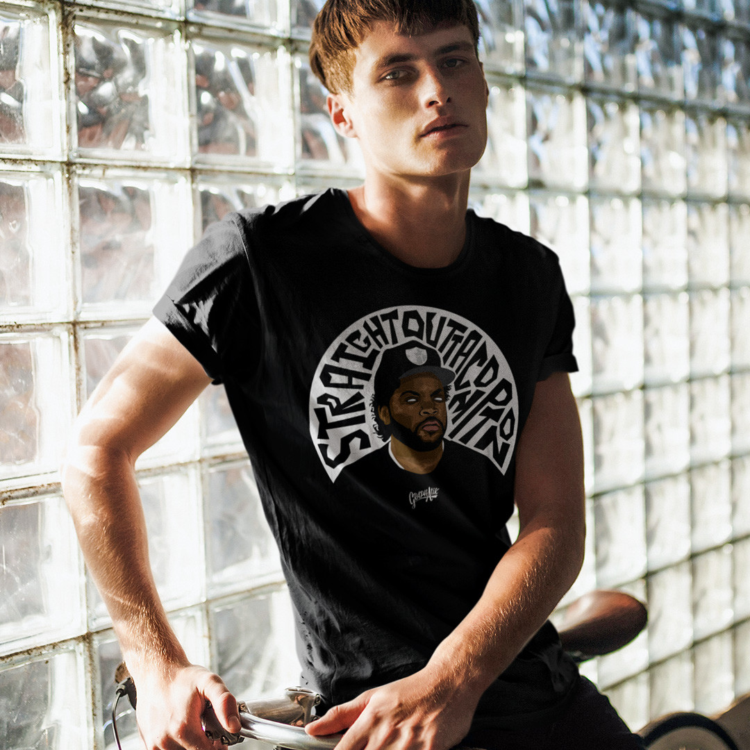 Футболка унісекс Ice Cube (Straight Outta Compton) XS чорний, фото 1