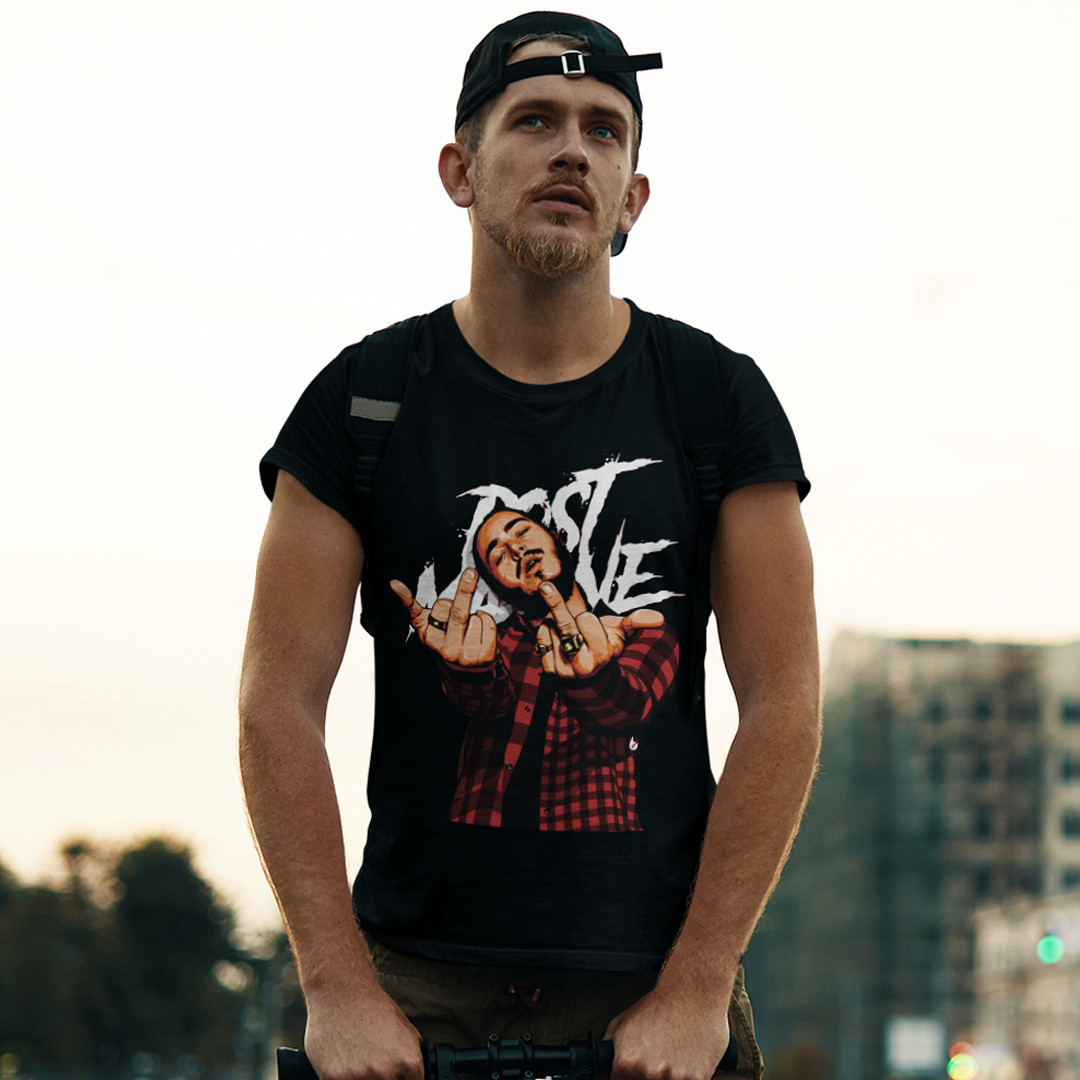 Футболка унісекс Post Malone XS чорний, фото 1