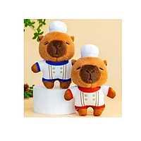 Плюшевая игрушка Капибара-Повар 25 см, уютная и комфортная игрушка плюшевая Повар Капибара